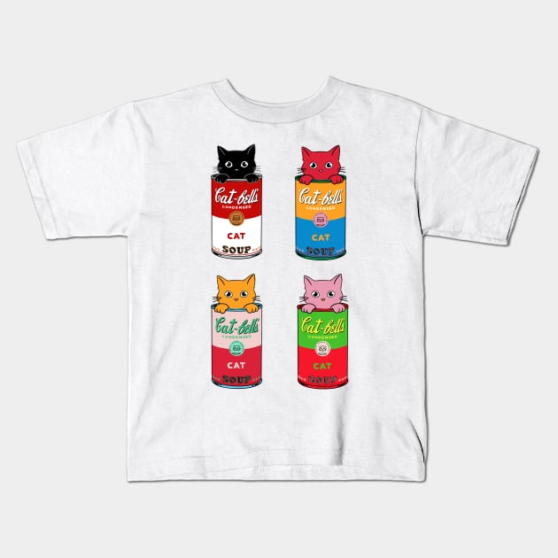 Cats pop art Kids T-Shirt by coffeeman